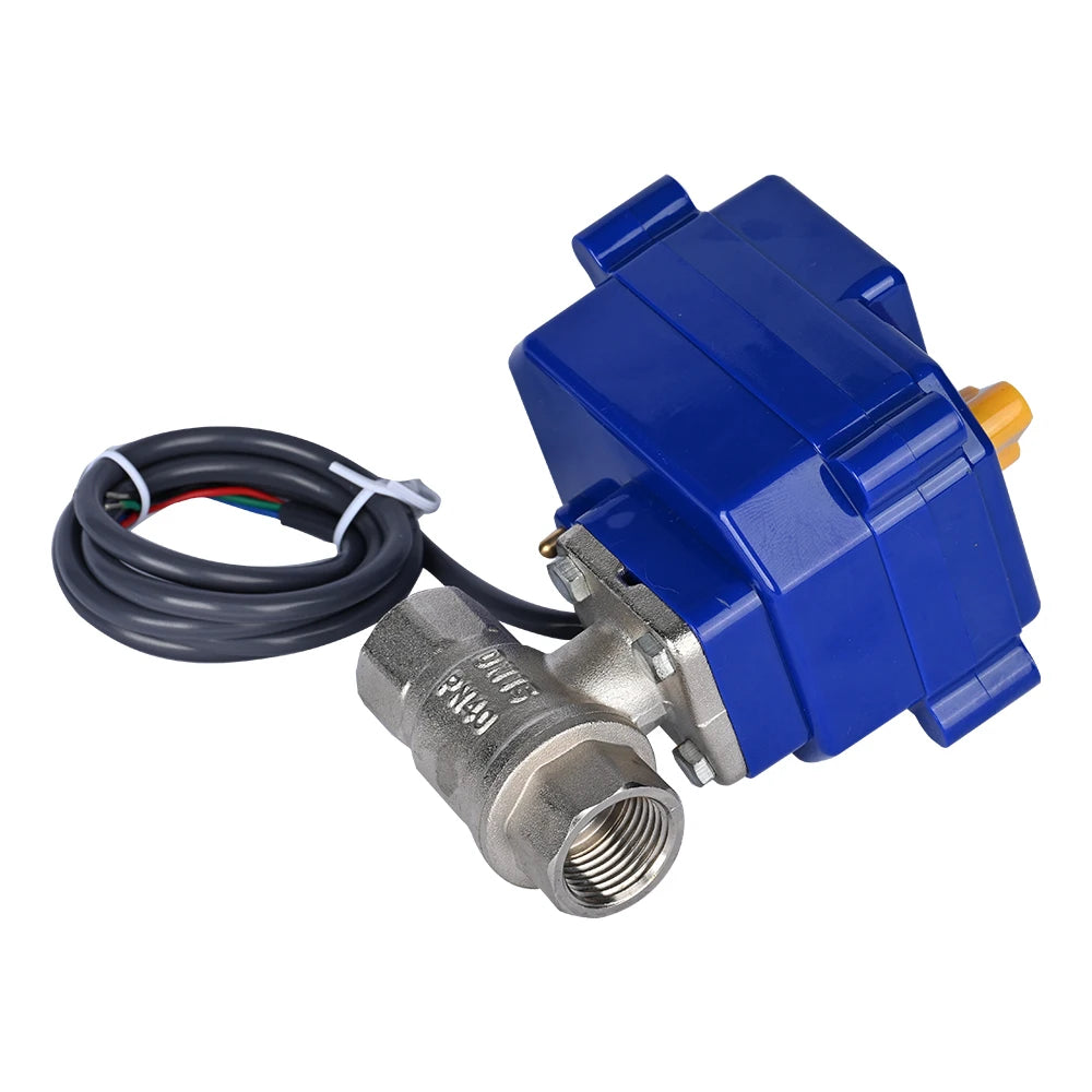 Auto Shut Electric Ball Valves IP67 Wired Sensors Water Leak Detector Controller 6-Piece Valves RS-485 Customized OEM Support