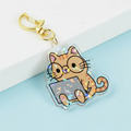 Customized Gradient Acrylic Keychain Translucent Color Clear Acrylic Pendant