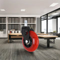 Steel Red Office Chair Casters 3 Inch Swivel Smooth Rolling Precision Bearings Durable for All Floors MegaBDM