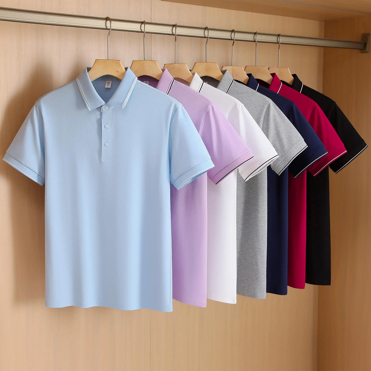 Custom Logo Golf for Polo T-Shirt Quick-Drying Slimming 4-Way Stretchable High-Elasticity Anti-Wrinkle Polo Shirt MegaBDM