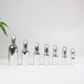 Wholesale Glass Essential Oil Bottles in Gold & Silver 5ml-100ml Sizes Screen Printing Custom Color Dropper for Skin Care Serum