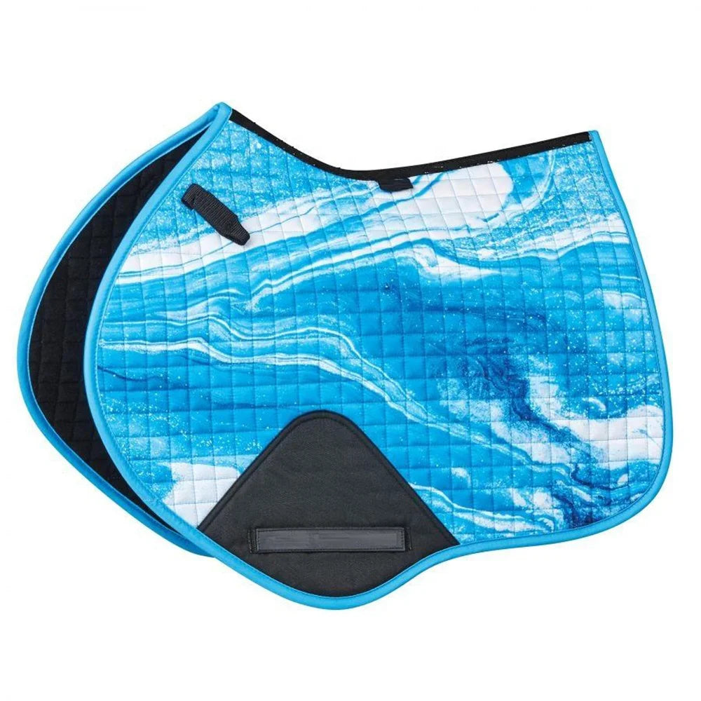 Most Selling Horse Saddle Pad with Marble Jumping Shape Fabric Lining for Horse Riding & Competition