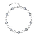 Lab Grown Gemstone GRA Moissanite Diamond 925 Sterling Silver Love Heart Bracelet Jewelry for Women Destiny Jewellery