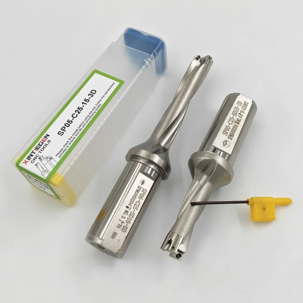 XINTIEGEN SP Series Indexable U-Drill Tool Holder 13-50mm Drill Bits 2D/3D/4D/5D Depth CNC Lathe Metal Drilling for SP Inserts