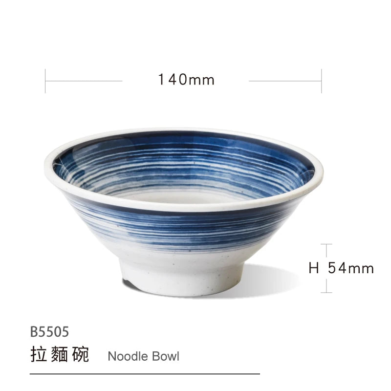 Melamine Plastic 5.5 Inch Round Bowl Rice Soup Noodle Cereal Yogurt Japanese Style Unbreakable Tableware for Restaurant MegaBDM