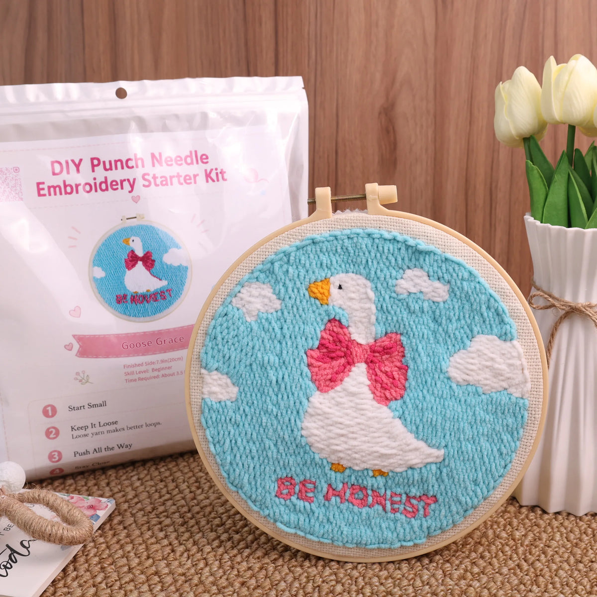 Hobby Habits Diy Porch Goose Punch Needle Kit 500 Unique Designs Eco-Friendly Handmade Home Decor Beginner MegaBDM