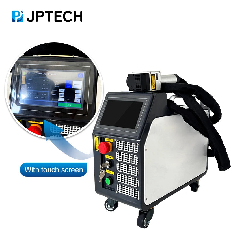 200W 300W Pulse Laser Cleaning Machine with JPT Laser Source for Automotive Parts Stainless Steel Aluminum Wood Paint