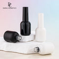 Screen Printing 10ml 12ml Round Gel Nail Polish Glass Bottle Matte/Glossy Black White Custom Nail Brand MegaBDM