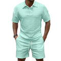 OEM Custom Factory Direct American Style Men's Summer Casual Two-Piece Set Solid Color Plus Size 5 Colors T Shirt & Shorts Set MegaBDM