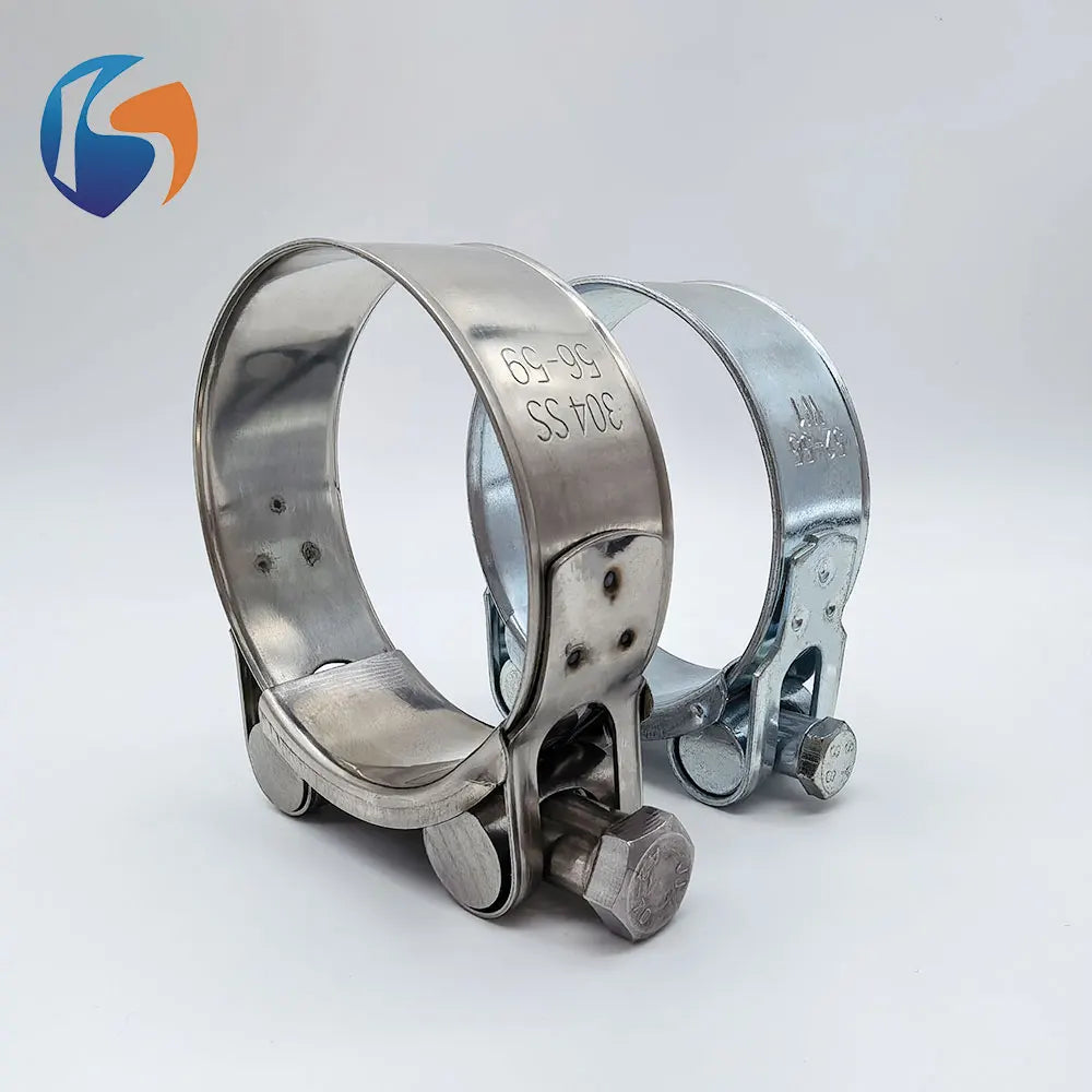 European Style Heavy Duty T-bolt Hose Clamp Galvanized & Stainless Steel High Pressure Pipe Clamp OEM Available MegaBDM