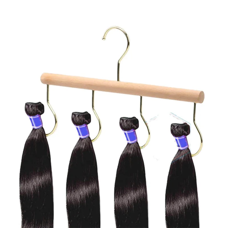 Astrid Wood Shop Display Bundle Wig Holder Hooks Hair Extension Wig Hangers for retail