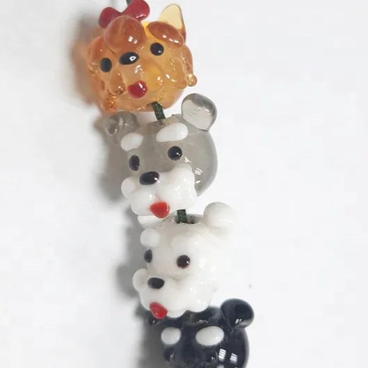 Wholesale Custom Made Handmade Artistic Animal Glass Beads From Taiwan for Ornament Gift DIY Decoration with Fast Delivery
