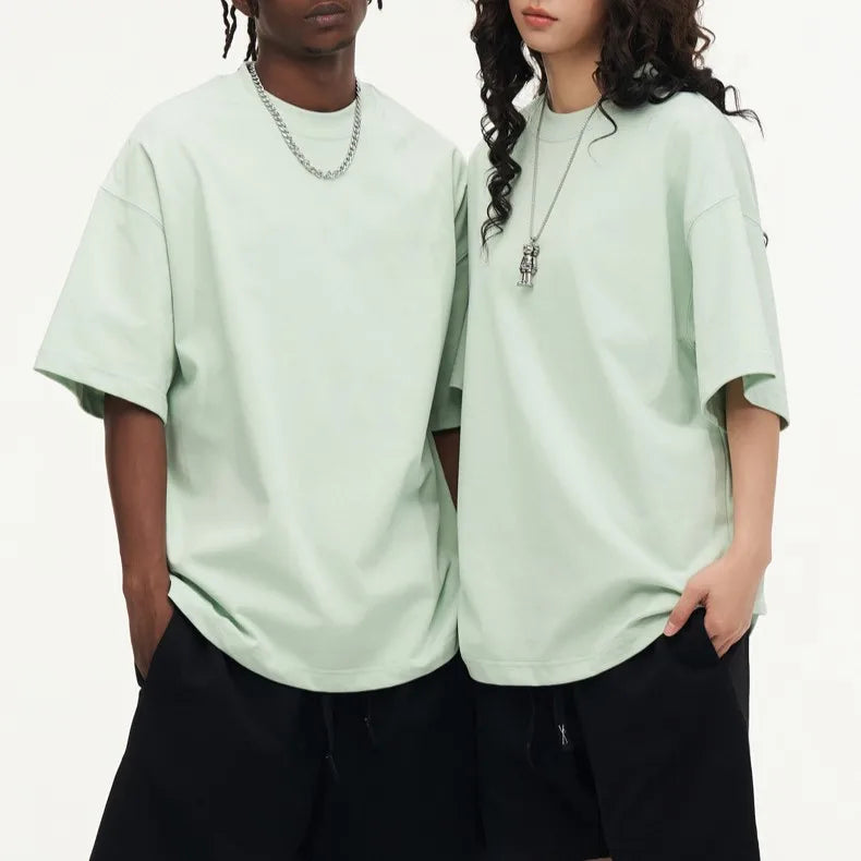 Bangladesh China Factory Price 350g 100 Percent Cotton Heavyweight Eco Friendly Unisex T Shirt Crew Neck Short Sleeve T Shirt