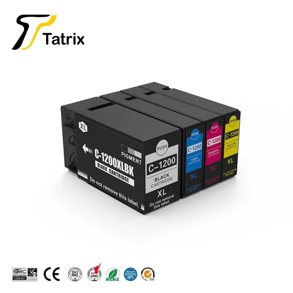 Tatrix PGI 1200XL US Inventory Compatible Ink Cartridge for Canon MAXIFY MB2020/MB2120/MB2320/MB2720 MegaBDM