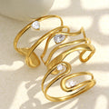 Dreamshow Multilayer 2026 New Arrivals Fashion Bracelets & Bangles 18k Gold Plated Stainless Steel Jewelry Set
