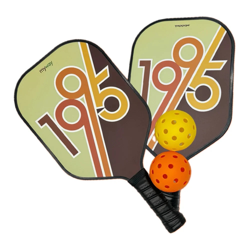 Durable Fiberglass Surface Pickleball Paddle in Black/White for Squash Balls