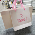 Custom Logo Print Recyclable Luxury Gift Kraft Shopping Cardboard Paper Bags Clothing Packaging Silk Screen Printing Ribbon MegaBDM
