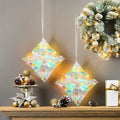Diamond Rainbow 12" Hanging Handmade Iridescent Film 2Pcs CE-NO024 Taiwan Indoor Decorative Ornament Birthday Wedding Christmas