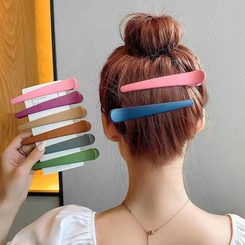 Large 12cm Seamless Barber Salon Club Bangs Wash Face Solid Hair Clipper Side Grips Makeup alligator Hairclip Duck Hair Clip