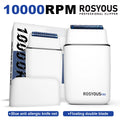 ROSYOUS RS620 Men's Shaving Machine 10000RPM Double Foil Blue Hypoallergenic Knife Net Electric Beard Trimmer Barber Shop