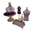 Velvet Metal Dish Rabbit Jewelry Display for Store Organizer