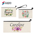 Factory Wholesale Eco-Friendly Vintage Zipper Large High Quality Promotional Summer Women Sublimation Cosmetic Bag Blanks