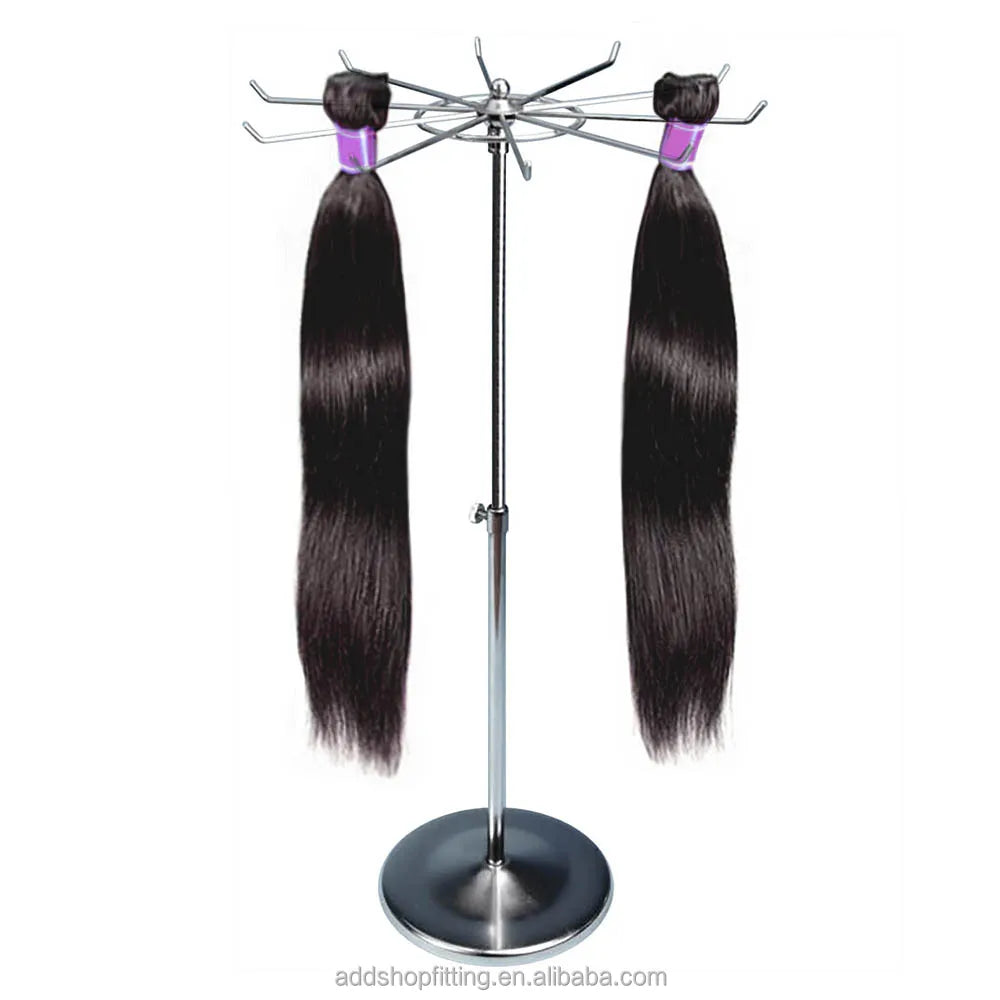 Multiple Steel Portable Eco-Friendly Commercial Sectional Hair Extension Display Rack