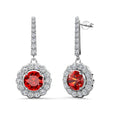 New 925 Sterling Silver Color Moissanite Diamond Women Jewelry Dangle Drop Flower Cluster Earrings Destiny Jewellery