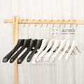 39CM Solid Custom Logo Matte Wood-Like PP Plastic Injection-Molded Coat Clothes Hanger for Shop Display