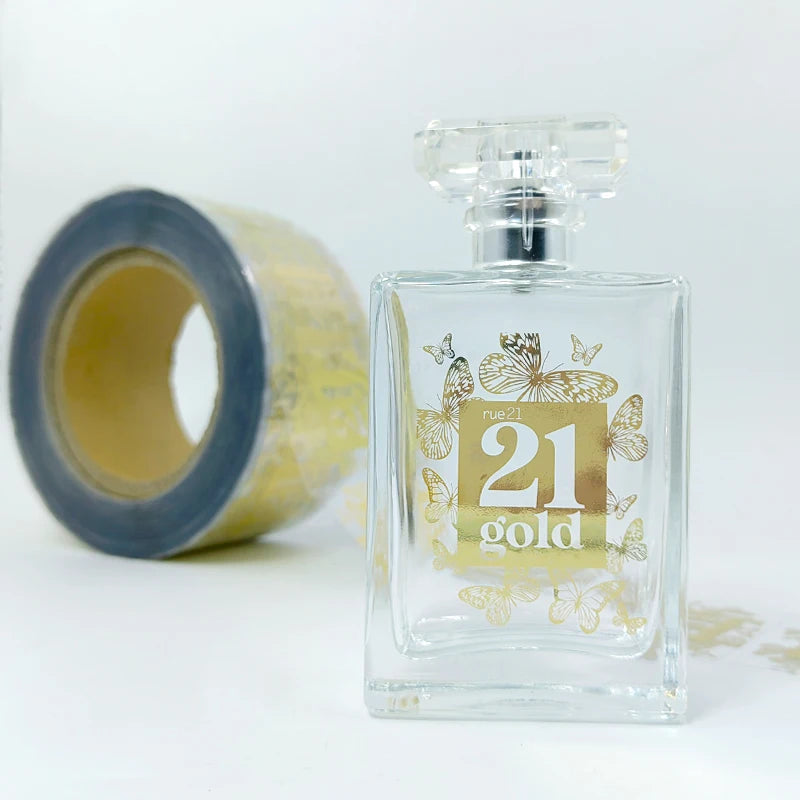 GH-Printing Perfume Bottle Label Perfume Bottle with Box Label Metal MegaBDM