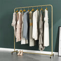 Gold Stainless Steel Modern Detachable Movable Wheel Rail Stand Customized Carton Anti-Rust for Luxury Clothes Suits Wedding