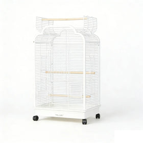 Durable Large Metal Parrot Cage Bird Cage Equipped with Wheels Stand and Feeding Door Providing Comfort for Pet Cages Pet House