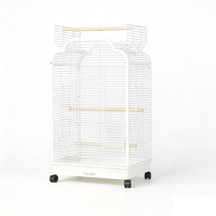 Durable Large Metal Parrot Cage Bird Cage Equipped with Wheels Stand and Feeding Door Providing Comfort for Pet Cages Pet House MegaBDM