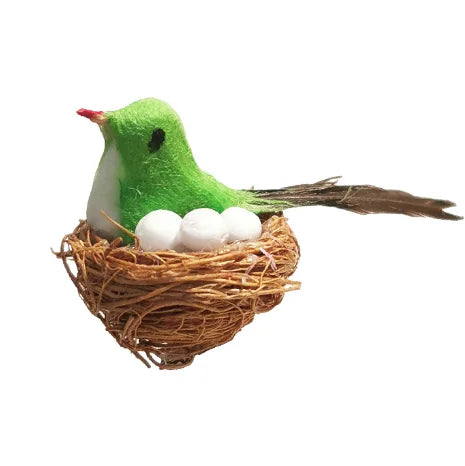 1/6 1/12  Doll House Simulation Miniature Outdoor Mini Bird Nests and Birds Furniture Model Decor