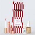 Pink Lash Box with Holiday Candy Print Christmas Cracker Packaging for Cosmetics Matt Lamination Handled Folder Type