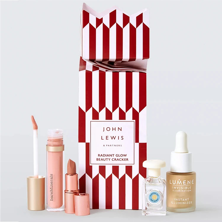 Pink Lash Box with Holiday Candy Print Christmas Cracker Packaging for Cosmetics Matt Lamination Handled Folder Type
