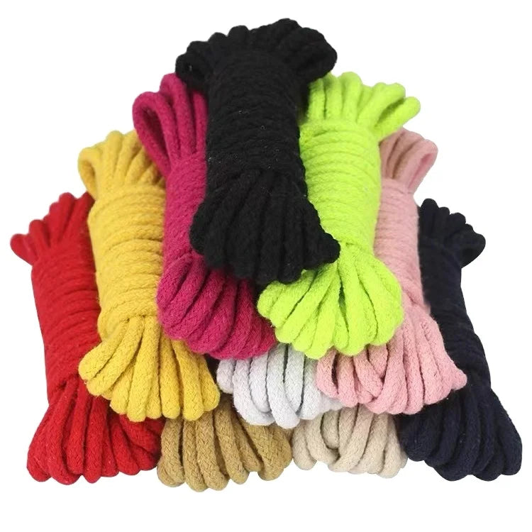 Multi-purpose Creative DIY Cotton Rope 3 Strands 4 Strands Twisted Macrame Cotton Cord for Wall Hanging Crafts