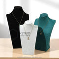 Black Velvet 29CM Portable Bust Mannequin Necklace Holder Jewelry Display Stand for Visual Merchandising Shop