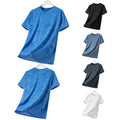 OEM Men's Ice Silk Short-Sleeved T-Shirt Quick Drying Casual Sport Tops Printed Jersey Plus Size Anti-Pilling Summer Feature MegaBDM