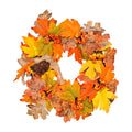 Customizable WUJI Modern Home Decor Thanksgiving Leaves Garland Rattan PVC Polyester Wall Hanging 35cm X 35cm Everyday Hot Item