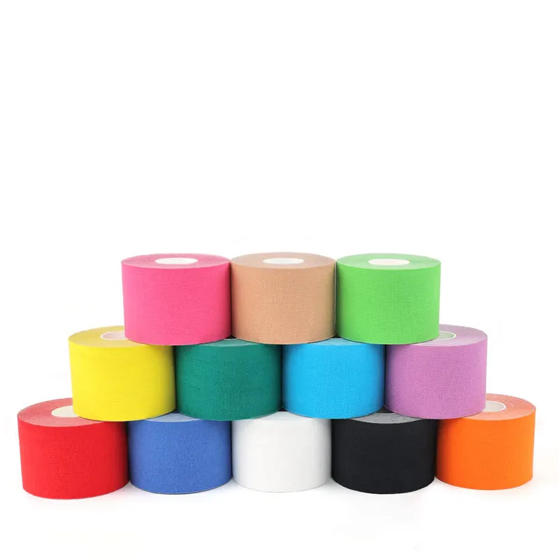Waterproof Athletic Tape Uncut Kinetic Tape Elastic Muscle Tape Solid Color Kinesiology Tape for Support Stability Sports