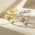 Unique Geometric Split Ring Adjustable Copper Material for Men & Women - Trendy Luxury Personalized Fashion Ring