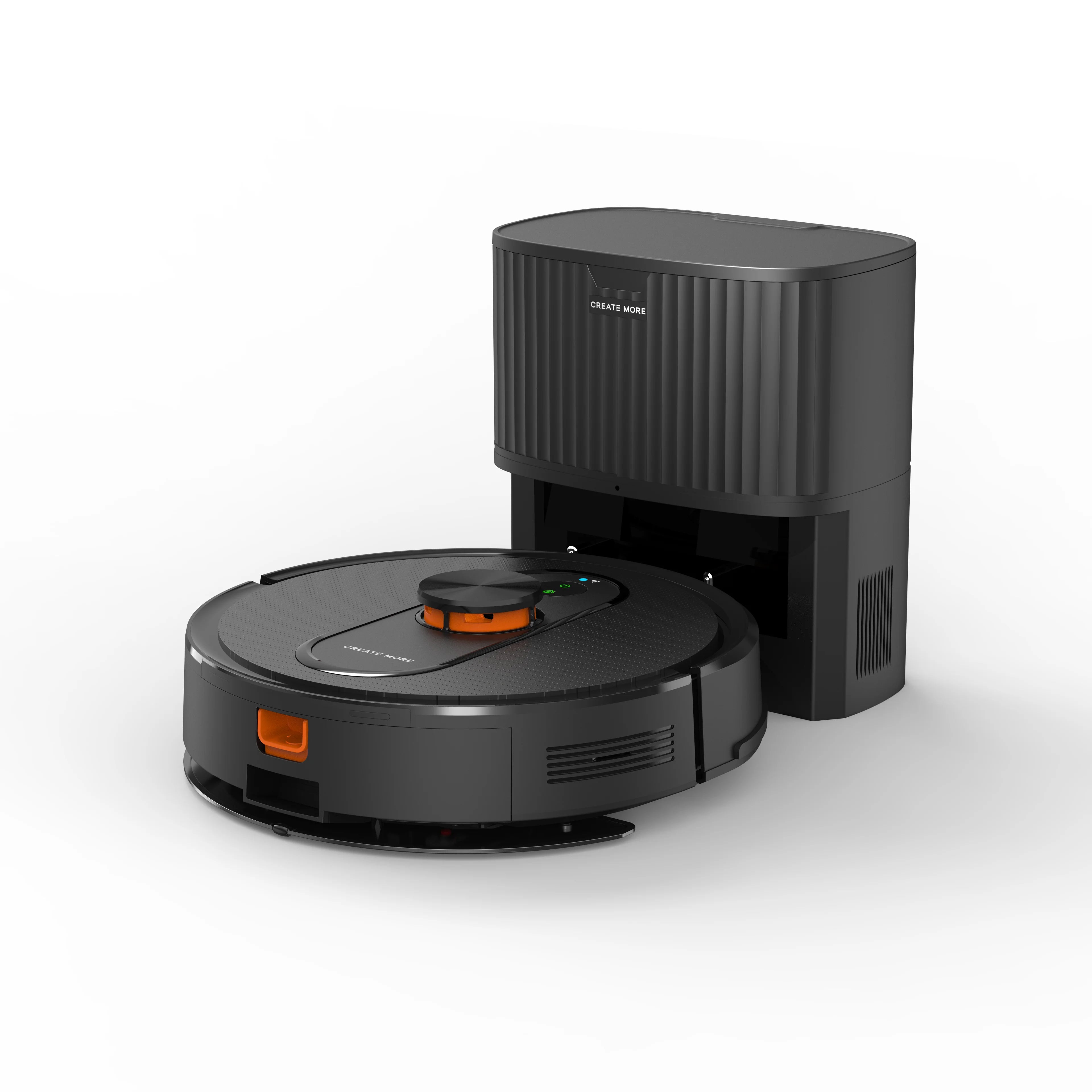 Bagotte Smart Self-Emptying Robot Vacuum Cleaner with Gyroscope Navigation Sweep Wet Mopping Battery Powered for Household Use