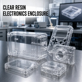Clear Transparent Resin 3D Printed Parts with Vapor Smoothing for Consumer Electronics Enclosure