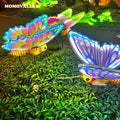 Wholesale Sales LED Giant Light-Up Mechanical Purple Butterfly Stand Waterproof Outdoor Garden Christmas & Easter Decoration