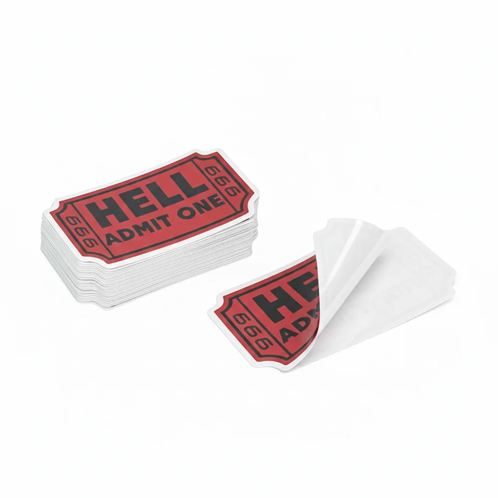 Custom Waterproof Sticker Logo Glossy Logo Fast Food Sticker Die Cut Sticker