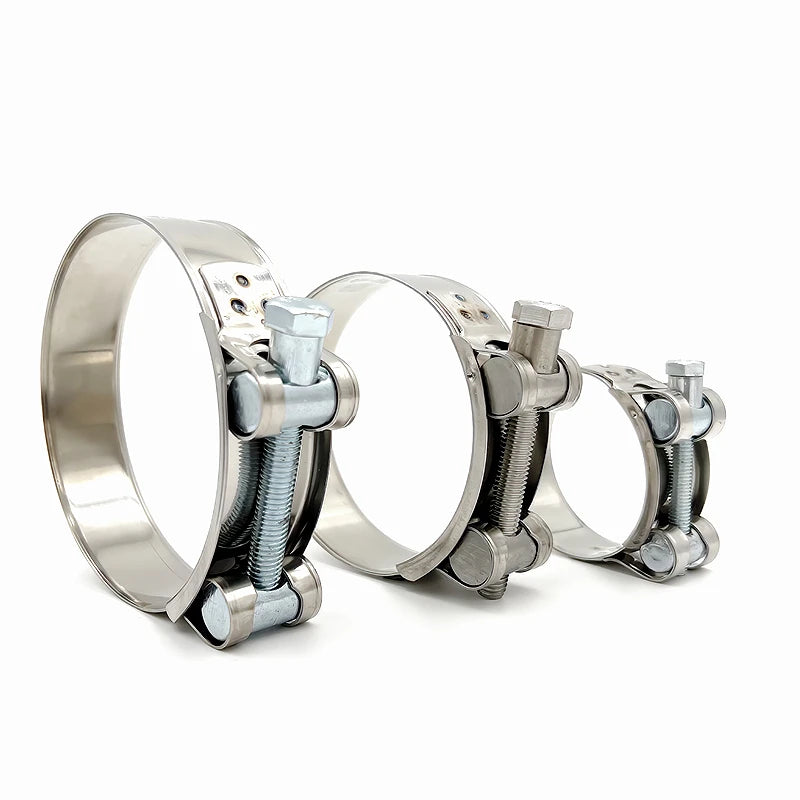 Single Bolt Stainless Steel Unitary Hose Clamp with Double Bands Premium Clamps