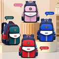 Primary School Cartoon Pattern Oxford Fashion Unisex Student Backpack with Air Cushion Belt Waterproof Zipper Closure 20L Kids