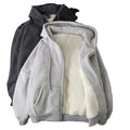 OEM Customized Logo Embroidery Plus Size Solid Color Long-sleeved New Cross-border Men Fleece-lined Cardigan Sweatshirt Hoodie MegaBDM