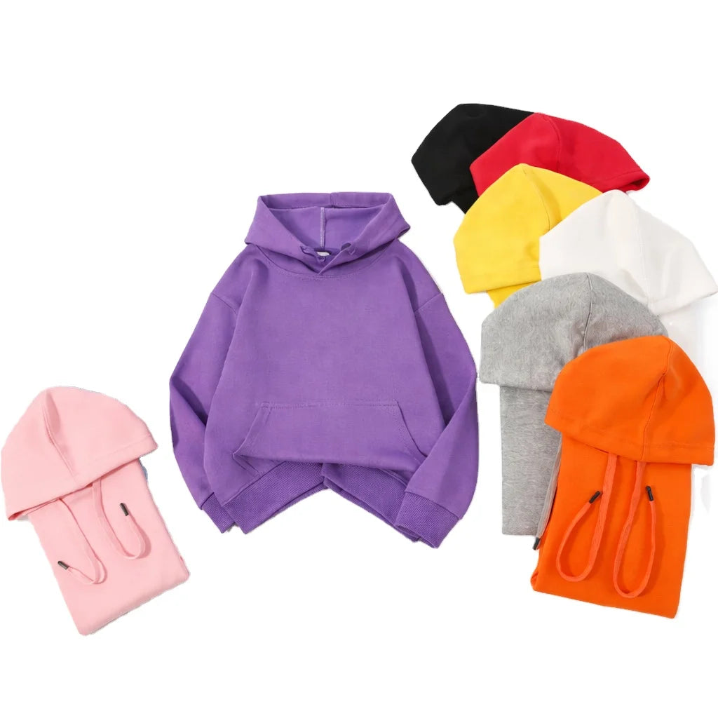 China Bangladesh Factory Price OEM Customized Logo Embroidery Kids Pullover Cotton Autumn Winter Long Sleeve Hooded Hoodie